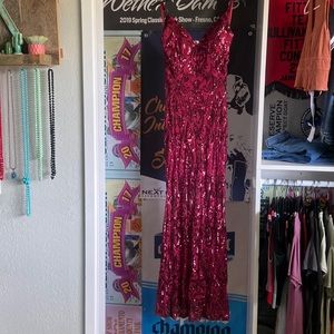 small windsor burgundy sequin dress